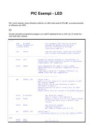 PIC Esempi - LED - Dipartimento di Sistemi e Informatica