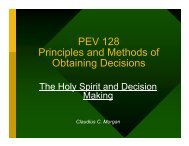 PEV 128 Principles and Methods of Obtaining Decisions