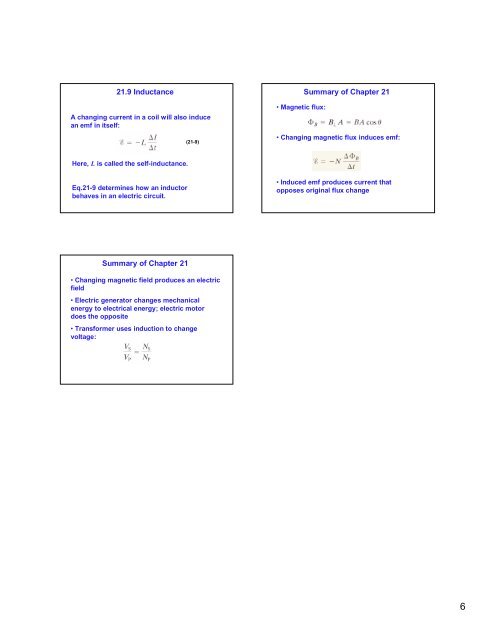 Chapter 21 Electromagnetic Induction and Faraday's Law