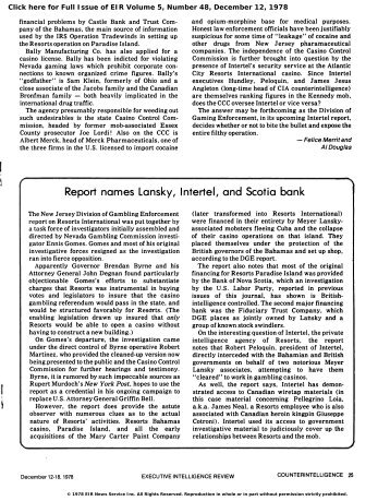 Report Names Lansky, Intertel, and Scotiabank - Executive ...