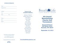 4th Annual Mesothelioma Charity Golf Tournament