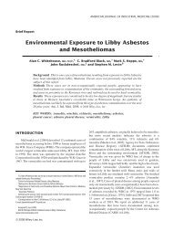 Environmental exposure to Libby asbestos and mesotheliomas