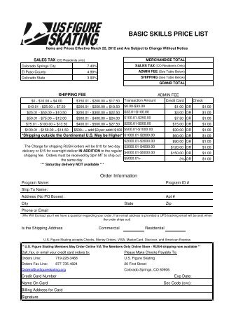 product order form