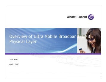Overview of Ultra Mobile Broadband (UMB) Physical Layer