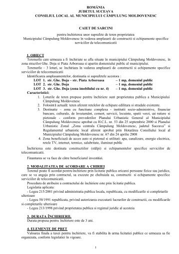 Anexa - Primaria Municipiului CÃƒÂ¢mpulung Moldovenesc