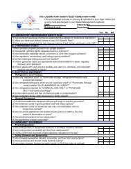 Laboratory Self Inspection Form