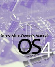 Access Virus User Manual - SoundProgramming.Net