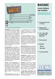 BA558C 2-wire 4/20mA rate totaliser - Ex-Baltic