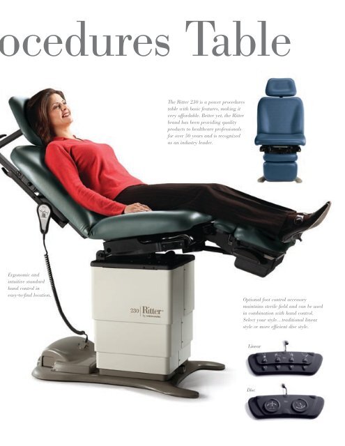 The Ritter 230 satisfies your positioning needs... - DRE Medical ...