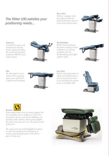 The Ritter 230 satisfies your positioning needs... - DRE Medical ...