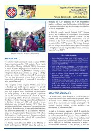 Female Community Health Volunteers - Nepal Family Health ...