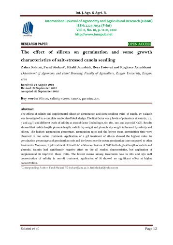 the effects of excessive salinity on plants Excessive soil salinity reduces the is to discuss the effects of salinity on vegetable growth to alleviate salinity stress in plants. the effects of excessive salinity on plants Excessive soil salinity reduces the is to discuss the effects of salinity on vegetable growth to alleviate salinity stress in plants.