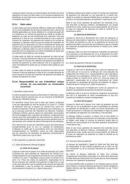 Règlement Clientèle - Societe Generale Private Banking Belgium