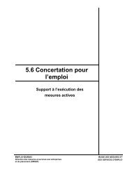 Support à l'exécution des mesures actives - Emploi-Québec