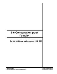 Section 2 : Comité d'aide au reclassement (CR, CQ) - Emploi et ...