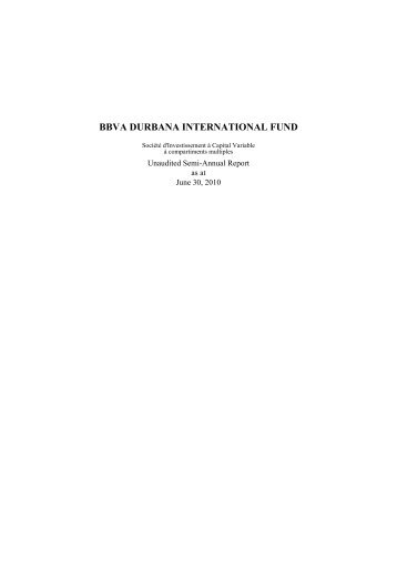 BBVA International Fund - Banque Privée Edmond de Rothschild ...