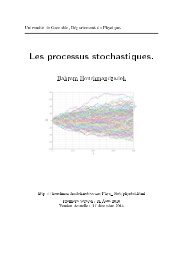 Les processus stochastiques - Cours Houchmandzadeh