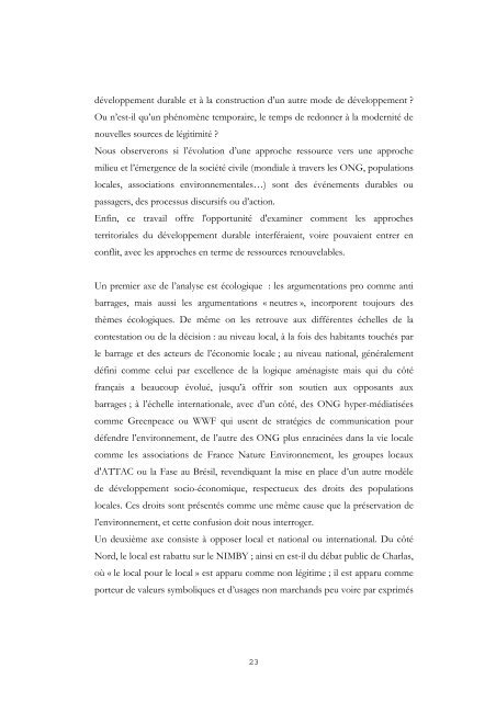 2 Le local dans le - Politiques territoriales et dÃ©veloppement durable