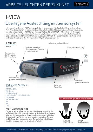 I-VIEW Stirnlampe | SCANGRIP ARBEITSLEUCHTEN