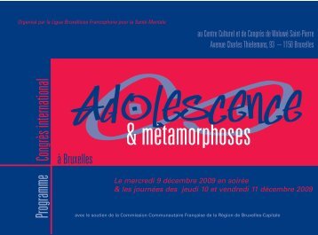 Adolescence et mÃ©tamorphoses - Ligue Bruxelloise Francophone ...