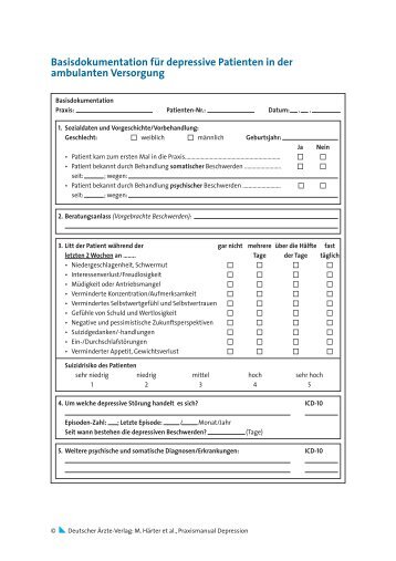 Basisdokumentation - Depression-leitlinie.de