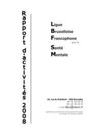 2008 - Ligue Bruxelloise Francophone pour la SantÃ© Mentale