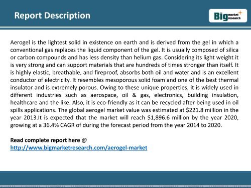 Business Performance Analysis of Global Aerogel Market 2020