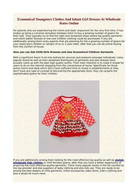 wholesale little girl dresses