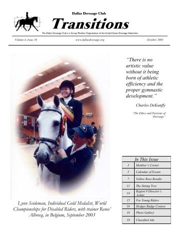 Stargate Sporthorses, Proud Meadows, Gay ... - Dallas Dressage Club