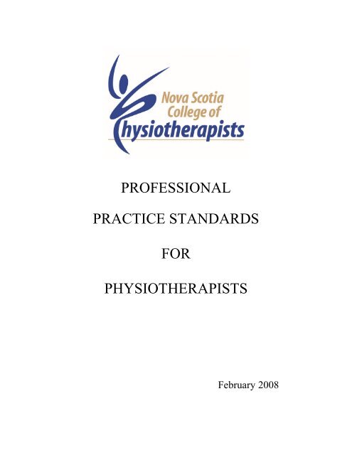 professional practice standards for physiotherapists - Nova Scotia ...