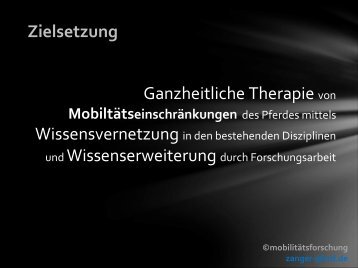 Zielsetzung Ganzheitliche Therapie von