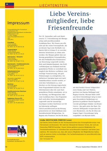 Ausgabe 09.2010 - Friesenpferdeverein FL