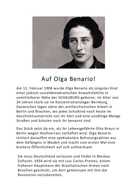 Auf Olga Benario!