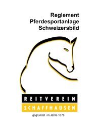 Hallenreglement (PDF) - Reitverein Schaffhausen