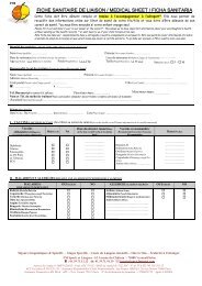 fiche sanitaire de liaison / medical sheet / ficha sanitaria - FM-Sports