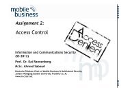 Exercise 2 - Access Control (Solution) - the Chair of Mobile Business ...