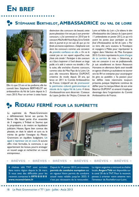 Petit Grammoirien nÂ°77 / juin - juillet - Le Plessis-Grammoire