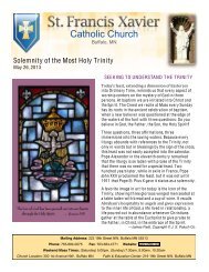 May 26, 2013 - St. Francis Xavier Catholic Church and School ...