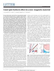 Giant spin Seebeck effect in a non-magnetic material