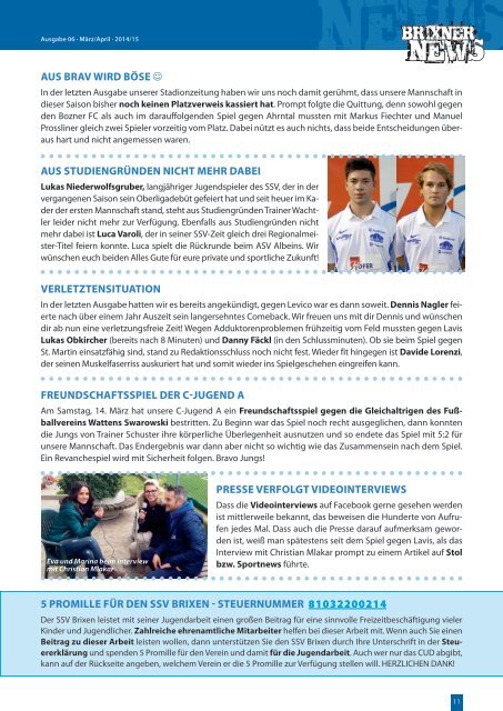 Brixner News, 6. Ausgabe, 2014/15