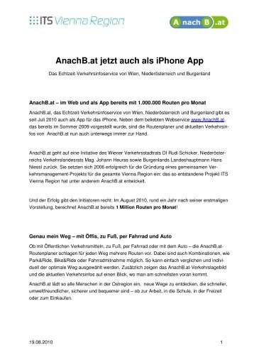 AnachB.at jetzt auch als iPhone App