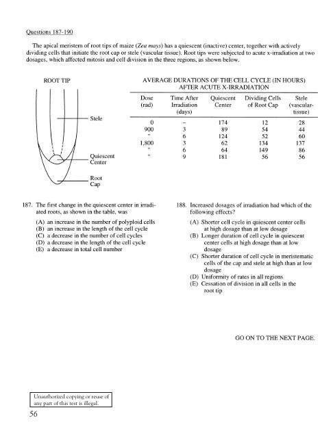 BIOLOGY TEST - LavaMind