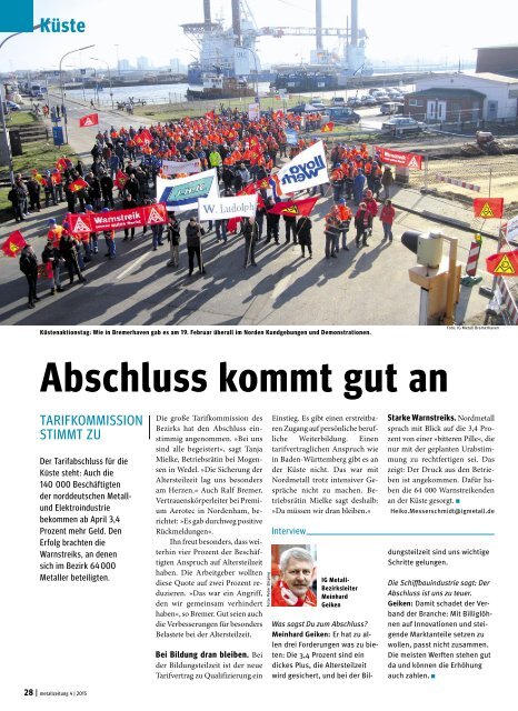 metallzeitung Küste Nr. 4/2015