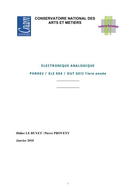 Cours PHR002 - Easytp.Cnam.Fr