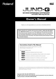 Roland JUNO-G Owners Manual - Music123