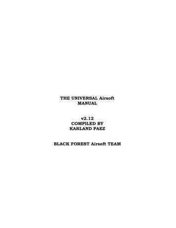 THE UNIVERSAL Airsoft MANUAL v2.12 ... - Downpour Productions