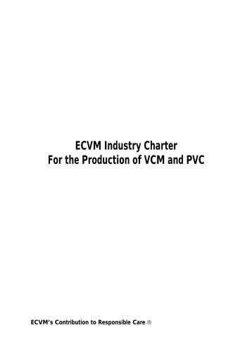 ECVM Industry Charter For the Production of VCM and PVC - PVC Info