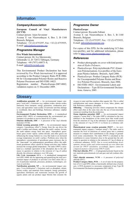 EPD E-PVC Final Draft 2007-10-26 - PVC Info