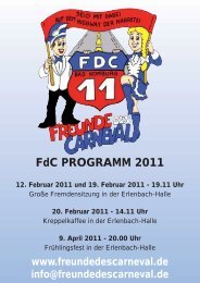 Sitzungsheft 2011 - Freunde des Carneval eV