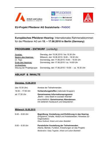 Programm - Pasoc